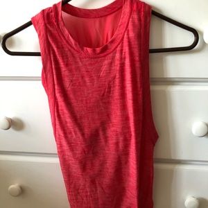 Lululemon Red Muscle Tank w sports bra